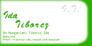 ida tiborcz business card